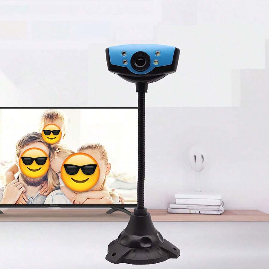 Cámara Web para PC girada 360 grados con micrófono externo para oficina en casa - 1 pieza - Ver 1