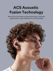 HYUNDAI 现代 HY-T02PRO 蓝牙耳机，高清立体声，超长续航电池，IPX5 防水，音乐和游戏，带麦克风的低延迟，佩戴舒适，被动防噪，无线耳塞，兼容智能手机、平板电脑和电脑 - 彩色 - 查看 6