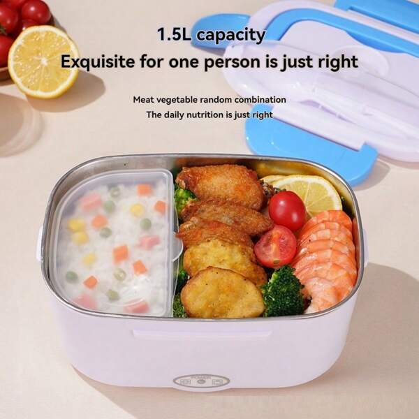 Caja eléctrica portátil para comida caliente - Enchufe para vehículos familiares - Caja térmica portátil con calentador eléctrico de plástico aislada