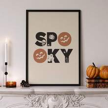 1pc Kikiandnim Cute Halloween Digital Print Set Spooky Whimsical Printable Mural Collection, Frameless Ghostly Wall Art For Kids Room/Playroom/Nursery, After School Party Gift & Trick-Or-Treat Decor (Spooky Carnival Vacation Prints, Funky Posters) Halloween Decor Christmas Decoration Thanksgiving Wedding Home Decor Home Decor Fall Decor Autumn Decor Birthday Decorations For Gifts Party Supplies Indoor Holiday Festival Decor Wall Decor Halloween Ornaments - Multicolor - View 2