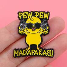 1pc Duck Brooch, Enamel Lapel Pin - Cute Badge For Backpacks And Clothing Backpack For School Office Accessories Shirts Jacket Jewelry Christmas Halloween Autumn-Winter Accessories,Suitable For Teens, Youth,Men,Casual, Outdoor, Athletic, Vacation, Graduation Gifts, Birthday, Daily Wear Clothes Pin Funny Teacher Gifts - Black - View 5