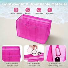 New Beach Tote Organizer With Lightweight Mesh Inserts For X Large Bags Accessories Compatible With Original XL Bogg Bags Featuring Blue Color And Enhanced Storage Solutions - #2-Màu hồng nhạt - Xem 5