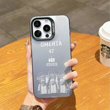 HANCAI Funda de teléfono con efecto plateado y mate antichoque con diseño de mono rapero para modelos de teléfonos 16, 15, 14, 13, 12, 11 y Pro Max