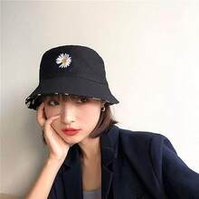 Unisex Reversible Bucket Hat For Beach And Fishing - 雛菊花 - 查看 5