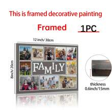 1 Customized Photo Collage Poster Decoration Calligraphy And Painting, Personalized Wall Painting, Upload Your Family Photos/Couples/Music/Parents/Young People Photos, Etc., Modern And Simple Home Decoration, Home Wall Decoration