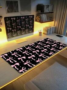 Queen Black Bow Mouse Pad Kawaii Mouse Pad Academic Fashion Computer Desk Pad Is Suitable For Laptop Non-Slip Rubber Base Pad Office Accessories Decorative Edge Lock Edge Desk Pad - Multicolor - View 2