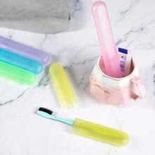 1/4 pièces Étui à brosse à dents anti-poussière pratique pour les voyages - Boîtier en plastique portable pour ranger les têtes de brosse à dents pour un usage quotidien et pendant les voyages - Disponible en différentes couleurs