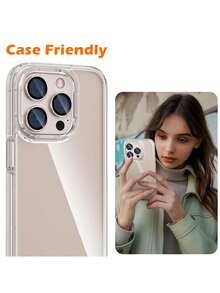 3 PIEZAS Protector de lente de cámara compatible con iPhone 15 Pro y 15 Pro Max, de vidrio templado 9H y anillo de aluminio delgado, ultra HD claro, fácil instalación anti-arañazos, dorado aplicable a protección diaria, oficina, cubierta de cámara de teléfono doméstico a prueba de agua, a prueba de golpes, anti-caída, anti-huellas dactilares, cubierta completa - Dorado - Ver 6