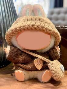 拉布布衣服，拉布布适用衣服，娃娃衣服（无娃娃）17厘米娃娃适用衣服，17厘米娃娃手工钩针3件套，娃娃衣服，高档娃娃服装及配饰，时尚娃娃衣服 - 彩色 - 查看 6