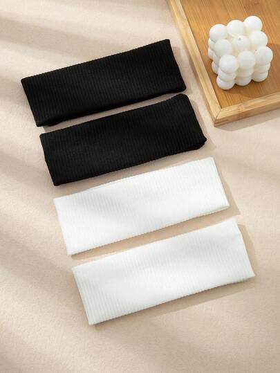 4条纯色弹力发带，柔软舒适轻盈，适合日常佩戴，时尚百搭，可作头巾、发饰、发带等，适合女性、学生、大学生等各种场合，也适合秋冬季节度假穿搭。优雅的围巾式头巾，柔软舒适，是理想的头巾之选。
