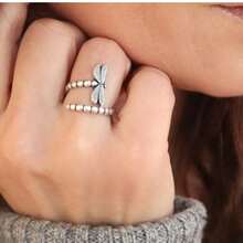 1 套复古情侣哥特式订婚戒指，古董银质分支戒指，男女通用巫师戒指，深色几何指环 - 彩色 - 查看 118