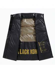 Chaleco impermeable de invierno para hombre, chaleco casual a prueba de viento Thick - Negro - Ver 7