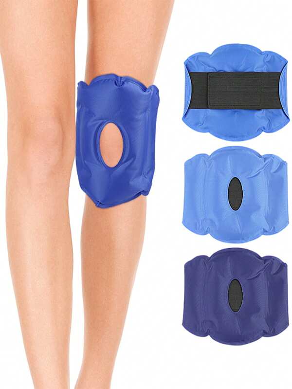 1 pieza Manga para rodilla con paquete de hielo, envoltura de gel frío, rodillera térmica reutilizable caliente/fría, manga para pierna suave y fría, accesorio de gimnasio, rodillera deportiva, rodillera de gimnasio
