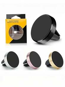 1pc Multifunctional Mini Magnetic Phone Holder, 360 Degree Rotation, Suitable For Smartphone On Car Dashboard, Home, Kitchen And Office