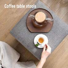 Velvet Folding Stool With Storage Space