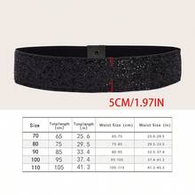 1pc Shiny Party Sexy Waist Belt, Accessory Women Plus Size Elastic Waist Belt Summer, School Fall, Autumn, Halloween - A - View 21