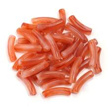 30pcs/Pack Acrylic Bicolor Cloud Shaped Curved Beads, 31X8mm, Minimalist Luxury Bracelet Necklace DIY Jewelry Making Accessories