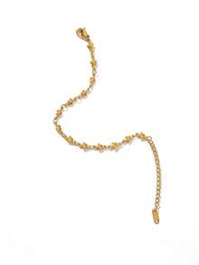 不锈钢金属空心星形链手链男女款金色银色五角星形吊坠手链珠宝礼物