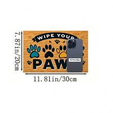 1pc Paw Print Pet Feeding Mat, Quick Drying Pet Bowl Mat, Easy To Clean Dog/Cat Food Mat, Pet Cage Pad For All Seasons - Multicolor - View 14