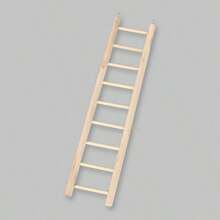 Accesorios para jaula de loro Escalera de madera maciza para juguetes de aves, juguetes para loros, escalera para trepar para loros
