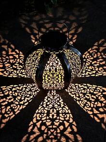 1 Stück Solarlaterne zum Aufhängen, intelligentes Solarlicht, LED Licht, automatischer Schalter, fünf Farboptionen, geeignet für Garten, Hof, Balkon, Gang, Rasen, Weihnachten, Halloween, Geburtstag, Party, ideales Geschenk für Familie und Freunde, Solargartenbeleuchtung - Verschiedenfarbig - Übersicht 10