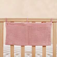 1 Stück Cartoon Aufbewahrungstasche, Hängende Organizer mit 2 Taschen für Bettkopfseite, Wickeltücher Windeln Hängetasche mit Mehrfachfunktion für Baby Kinderbett & Spielsachen