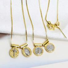 1pc New Arrival Cross Pendant Necklace 18k Gold Plated Religious Party Jewelry Gift