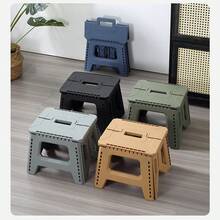 1件装短塑料折叠凳家用加厚露营凳户外钓鱼椅便携式折叠小板凳 - 彩色 - 查看 10