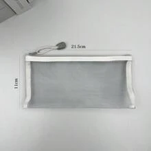 3 Pieces Clear Pencil Pouch Makeup Bags With Zipper Nylon Mesh Pen Pouch Pencil Case Stationery Storage Bag For School&Office Supplies Cosmetics Travel Accessories (Black, White, Grey), Back To School, School Supplies, Pencil Pouch, School Bag