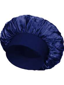 1 pieza Gorro de satén de ala ancha de unicolor para mujer, gorro de dormir de moda, cómodo y transpirable, adecuado para el cuidado diario del cabello - A - Ver 24