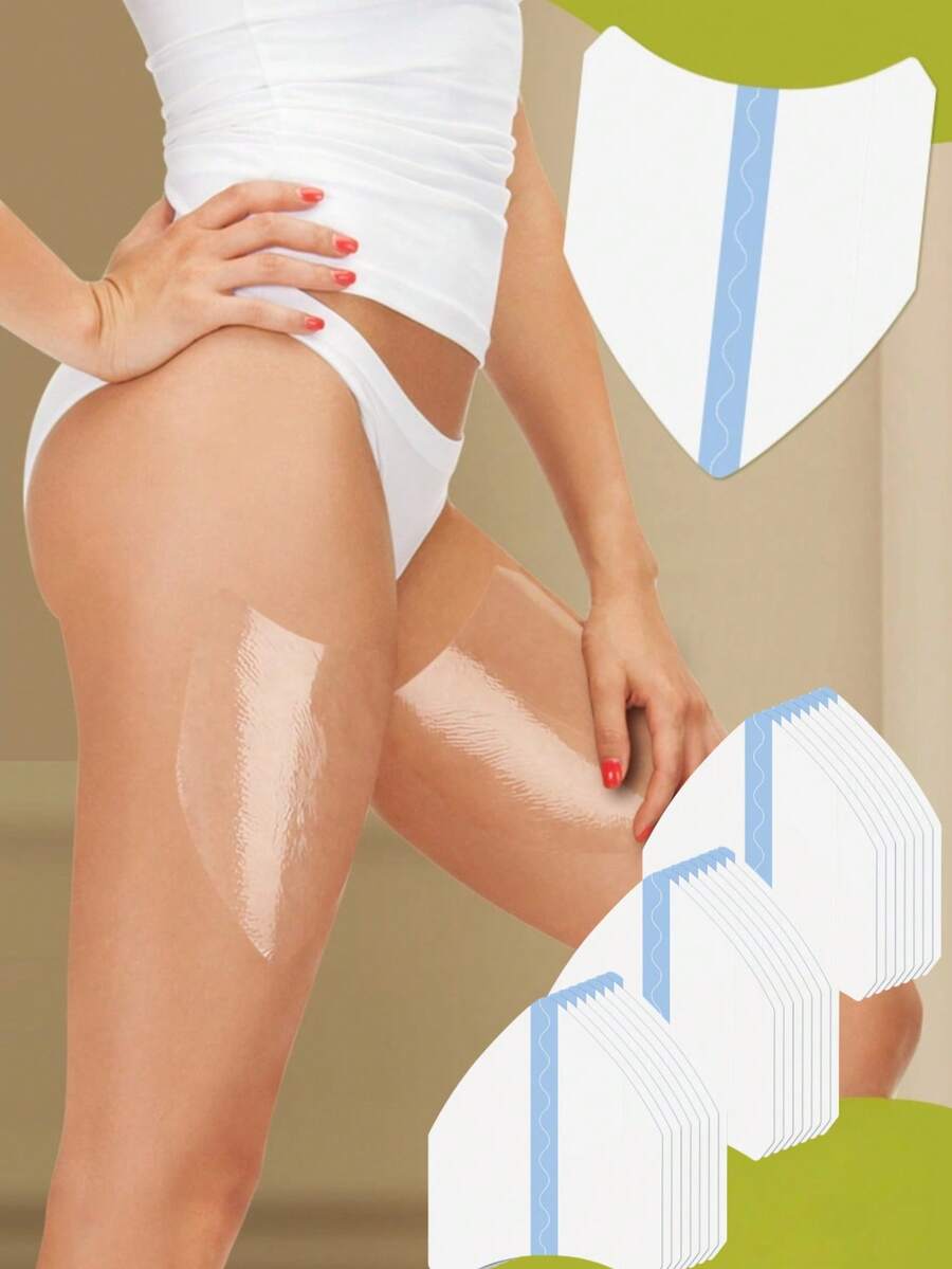 2/6/10 Stücke transparente Körperauflagen zum Schutz vor Scheuerstellen, unsichtbares Tape für die Innenseite der Oberschenkel, hochelastische Beinbandagen, wasserdichtes Einmal-Knie- und Wadentape