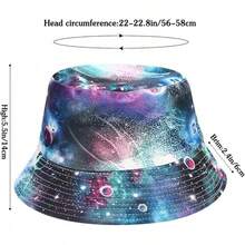 Unisex Reversible Bucket Hat For Beach And Fishing - Galaxy - View 8