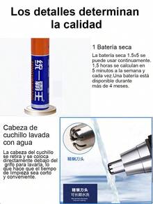 Shendy Vendy Kemei 4 En 1 Multifuncional Recortador Pelos Nariz/orejas/ceja/barba - Negro - Ver 4