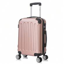 ABS Cabin Suitcase 55x40x20cm (40L) - Small Trolley Hand Luggage - 4 Double 360° Spinner Wheels - Hand Luggage | Heavy Duty | Durable | With Telescopic Handle | Ideal For Business Travel & Vacation | For Men & Women - Yellow/Navy/Black/Silver/Red/Pink/Rose Gold/Turquoise/Mint/Purple/Green - 乾枯玫瑰色 - 查看 1