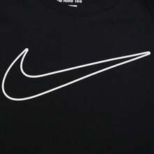 Nike 女士 AS W NSW CLUB SS TEE HBR MD 短袖 T 恤，针织圆领，THV5003-010 - 黑色 - 查看 4