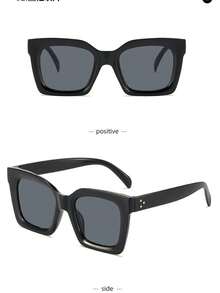2 件套女士塑料超大时尚眼镜，适合夏季海滩度假、户外、旅行日常使用方形墨镜