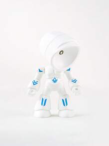 1 pieza Mini lámpara nocturna, lámpara nocturna de robot, lámpara de diseño de robot de dibujos animados LED linda, lámpara de mesa de compañía, regalo para Halloween, Navidad, Acción de Gracias/Graduación (Luz cálida)