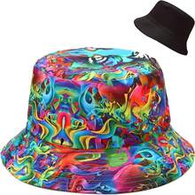Unisex Reversible Bucket Hat For Beach And Fishing - Tiger - View 1