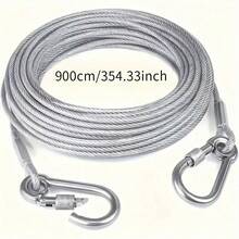 Tendedero de acero inoxidable, 118,11 pulgadas/177,17 pulgadas/354,33 pulgadas, portátil para ropa interior y exterior, accesorio de camping, para baño y dormitorio.