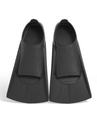 Aletas de entrenamiento de natación cómodas de silicona con cuchilla corta, flotantes, con bolsa de malla para hombres y mujeres adultos para fortalecer las piernas, esenciales de playa, accesorios de playa, flotador de piscina