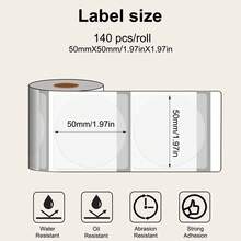 Round Circle Thermal Label Compatible With Phomemo M110/M150/M221/M220/M120/M200/M250 Label Printer, 1.96" X 1.96" 50x50 Mm, 140 Labels/Roll, Black On Transparent, 100% Compatible List:SUPVAN T50M Pro, Phomemo M110/M220, NETUM P1, MARKLIFE P50, CLABEL 221B/220B, PUQU AQ20/Q1, NetumScan G5, B3S, PUQU AQ20/Q1 School Supplies, Back To School