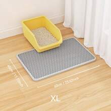 1pc Gray Cat Litter Mat - Double Layer Design, Washable Waterproof Mat With Flip Cover For Easy Cleaning, Available In 30*40cm/40*50cm/45*60cm/55*75cm/60*90cm (Multiple Sizes), Suitable For Various Cat Litter Box Sizes - Multicolor - View 15