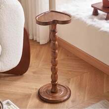 新款现代圆形木质边桌 - 多功能迷你桌适用于各种空间,可移动家具,实木腿,现代装饰风格,适用于客厅、卧室、角落、办公室、吧台、家居装饰、礼品、咖啡角桌(天然材料) - 彩色 - 查看 14