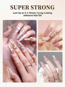 30毫升超强力美甲水钻胶，适用于3D美甲装饰、亮片凝胶、宝石美甲、钻石美甲，需UV/LED灯固化，美容礼品