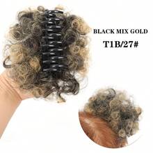 Synthetic Afro Puff Hair Bun Kinky Curly Ponytail Clip-In Extensions Updo Hairpieces For Women Daily Party Use