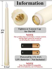 48pcs Beige Flameless Cone Candles, LED Cone Candles, Battery Operated, Suitable For Christmas, Birthday, Wedding, Party, Church Table Decoration - Warm Light - View 3