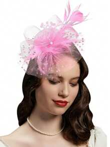 1 buc Fascinator cu pene, petrecere de ceai, elegante, Kentucky Derby, pălării, cutie de pilulă, cocktail, nuntă, mireasă, fascinatoare, bandă de susținere pentru femei și fete, cadou de ziua de naștere de Ziua Mamei, chestii școlare, elegant, toamnă