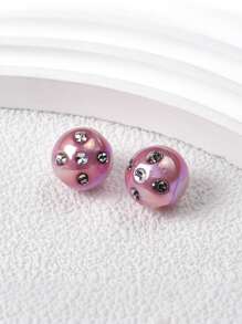 20pcs/Set Fashionable Crystal Dotted Acrylic Round Beaded Bracelet, Necklace, Phone Charm DIY Jewelry Making Supplies
