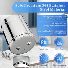 Gravity Water Filter System, 2.25G Berkey Stainless Steel Countertop System Water Purifier With Stand, Reduce 99% Chlorine For Home Camping Backpacking RVing, 2 Carbon And 2 Fluoride Filters