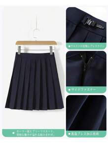 KLFYY Japanese JK Uniform Improved White Three-Piece Hand Clothes Spring And Autumn Long Sleeves Hundred Folds Overcoat